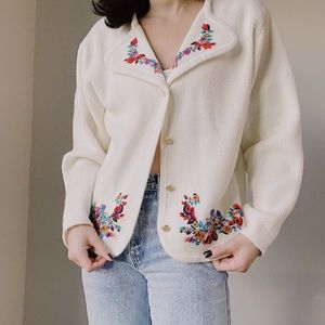 Vintage embroidered sweater